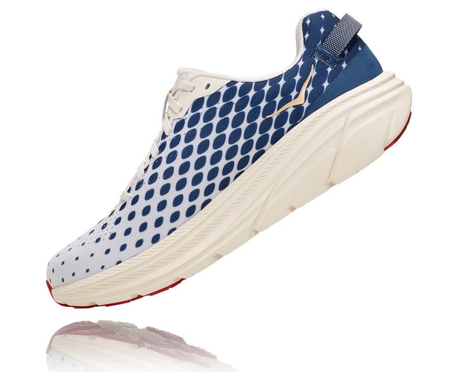 Zapatillas Running Hoka One One Hombre - Rincon 2 - Blancas/Azules - FZL894036